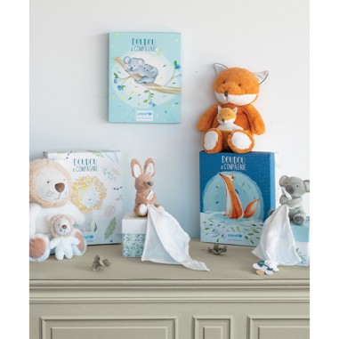 Peluche renard avec Bébé - Doudou Et Compagnie