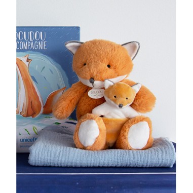 Peluche renard avec Bébé - Doudou Et Compagnie