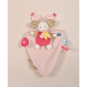 Doudou Souris blanche avec cape Rose - Papillotte - 3 En 1 - Doudou et Compagnie