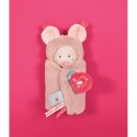 Doudou Souris blanche avec cape Rose - Papillotte - 3 En 1 - Doudou et Compagnie