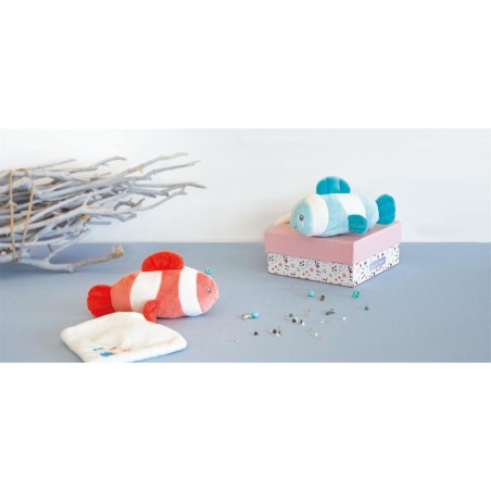Poisson clown mignon avec doudou corail - Doudou Et Compagnie