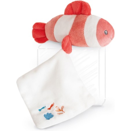 Poisson clown mignon avec doudou corail - Doudou Et Compagnie