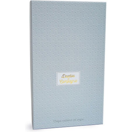 Coffret peluche lapin de sucre - lapin mouchoir blanc - Doudou Et Compagnie