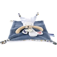 Doudou plat Ours 3 histoires Bleu - Doudou et Compagnie 2