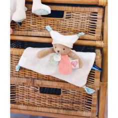 Doudou plat Ours 3 histoires Blanc - Doudou et Compagnie 2