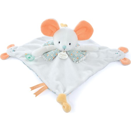 Doudou plat souris & marionnette 30 cm - Doudou et Compagnie