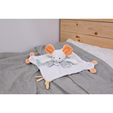 Doudou plat souris & marionnette 30 cm - Doudou et Compagnie