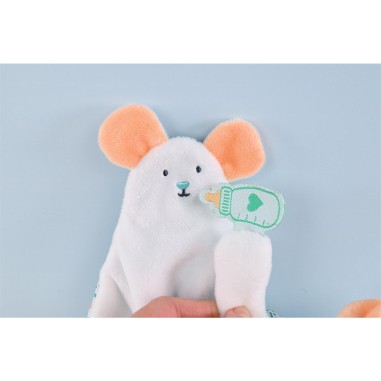 Doudou plat souris & marionnette 30 cm - Doudou et Compagnie