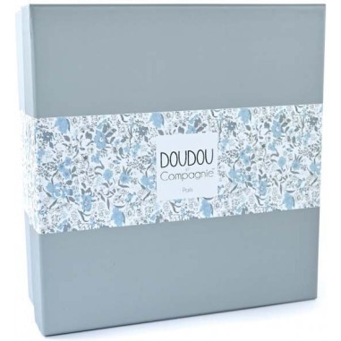 Doudou pétale ours marron et bleu - Boh'aime - Doudou et Compagnie