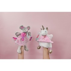 Marionnette - souris pearly - taille 28 cm - Doudou Et Compagnie 2