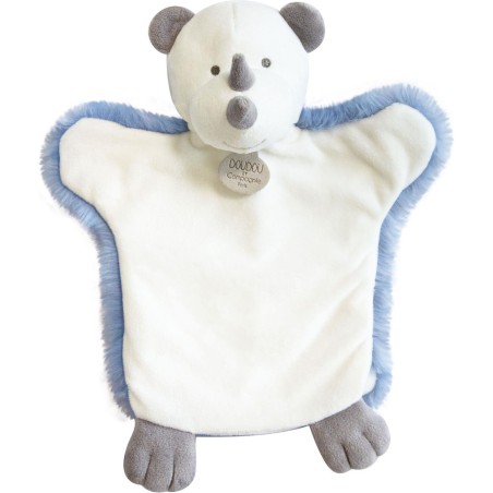 Marionnette à main Rhinocéros bleu - Doudou Et Compagnie