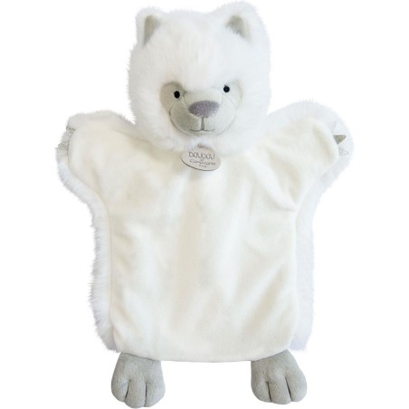 Marionnette à main Loup blanc - Doudou Et Compagnie