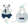 Doudou Panda marionnette Vert - Petit sac - Amusette 3 En 1 - Doudou et Compagnie