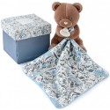 Doudou Ours Marron avec mouchoir - Boh'Aime - Doudou et Compagnie