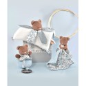 Doudou Ours Marron avec mouchoir - Boh'Aime - Doudou et Compagnie