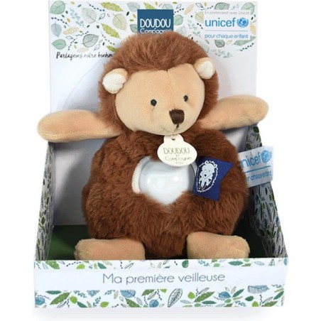 Unicef Peluche veilleuse Hérisson 15 cm - Doudou et Compagnie