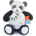 Doudou Blanc Peluche Panda avec bébé - 25 cm - Unicef - Doudou et Compagnie