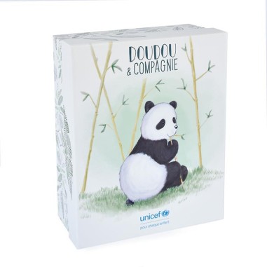 Unicef Peluche Panda avec bébé 25 cm - Doudou et Compagnie