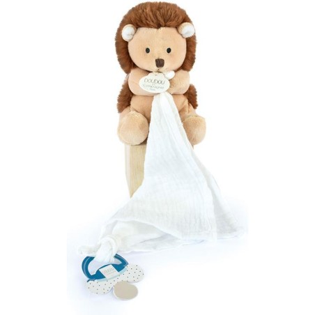 Unicef Doudou attache sucette Hérisson 12 cm - Doudou et Compagnie