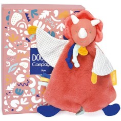 Lou, Doudou dinosaure terracotta : Les Calinosaures - Doudou et Compagnie