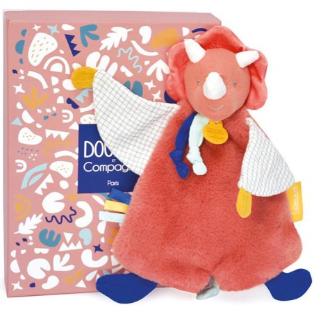 Lou, Doudou dinosaure terracotta : Les Calinosaures - Doudou et Compagnie