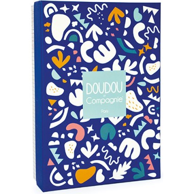 Sashou, Doudou attache-sucette bleu : Les Calinosaures - Doudou et Compagnie