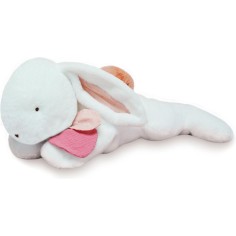 Peluche géante Xxl Lapin beige Blanc - Happy Boho - 80 cm - Doudou et Compagnie