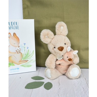 Unicef Bebe & Moi - Kangourou - taille 25 cm - Doudou et Compagnie