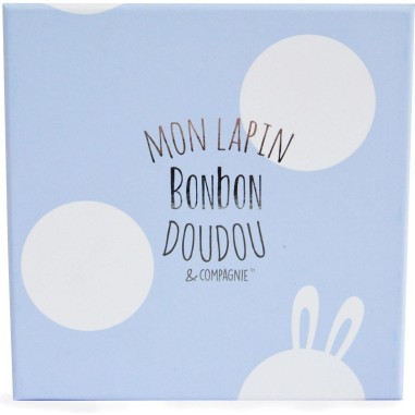 Peluche Lapin Bonbon Bleu - Doudou Et Compagnie