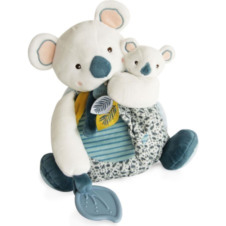 Yoca le Koala avec bébé et anneau de dentition - Doudou Et Compagnie