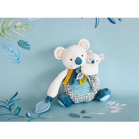 Yoca le Koala avec bébé et anneau de dentition - Doudou Et Compagnie