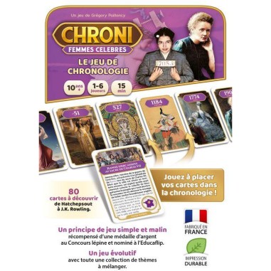 Chroni - Femme Célèbres - Jeux de société - On The Go Editions