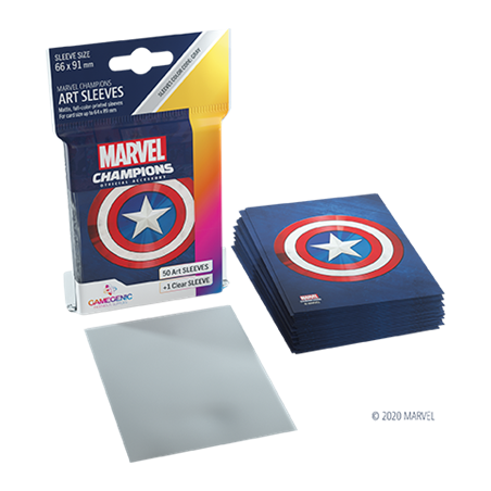 Protège cartes 50 sleeves Marvel Champions Captain America - Gamegenic