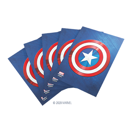 Protège cartes 50 sleeves Marvel Champions Captain America - Gamegenic