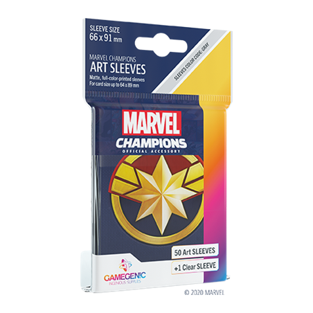 Protège cartes 50 sleeves Marvel Champions Captain Marvel - Gamegenic