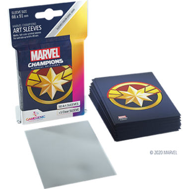 Protège cartes 50 sleeves Marvel Champions Captain Marvel - Gamegenic Protège cartes 50 sleeves Marvel Champions Captain Marvel - Gamegenic