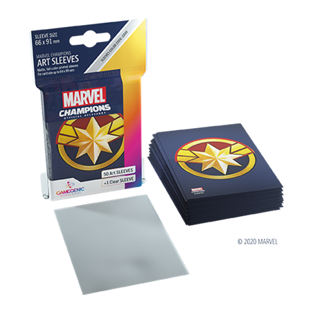 Protège cartes 50 sleeves Marvel Champions Captain Marvel - Gamegenic