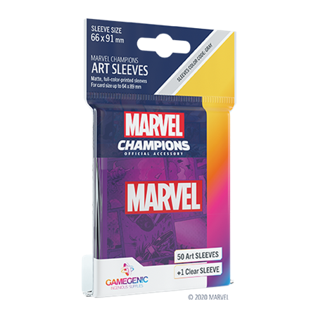 Protège cartes 50 sleeves Marvel Champions Marvel Purple - Gamegenic
