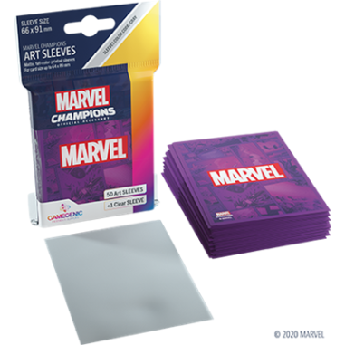 Protège cartes 50 sleeves Marvel Champions Marvel Purple - Gamegenic Protège cartes 50 sleeves Marvel Champions Marvel Purple - Gamegenic