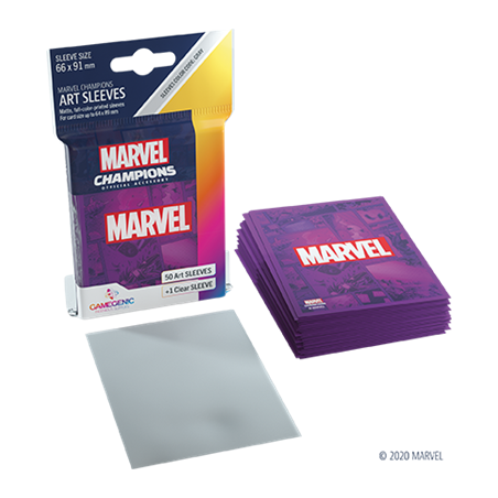 Protège cartes 50 sleeves Marvel Champions Marvel Purple - Gamegenic