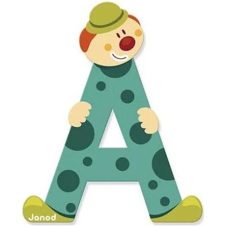 Lettre Bois Clown A
