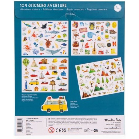 Pochette stickers L'explorateur Le Jardin du Moulin - Moulin Roty