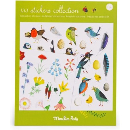 Pochette stickers Le botaniste Le Jardin du Moulin - Moulin Roty