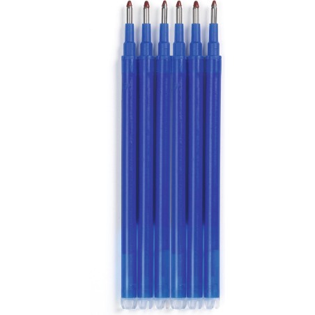 Set de 6 recharges bleues – pointe moyenne - Djeco