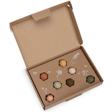 Coffret 7 bombes à graines Le jardin du Moulin - Moulin Roty