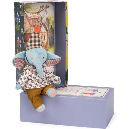 Éléphant 25 cm - Pablo - Les Minouchkas - Peluche douce française - Moulin Roty
