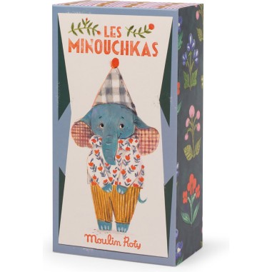 Éléphant 25 cm - Pablo - Les Minouchkas - Peluche douce française - Moulin Roty