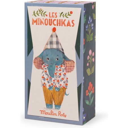 Éléphant 25 cm - Pablo - Les Minouchkas - Peluche douce française - Moulin Roty