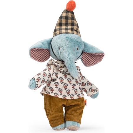 Éléphant 25 cm - Pablo - Les Minouchkas - Peluche douce française - Moulin Roty