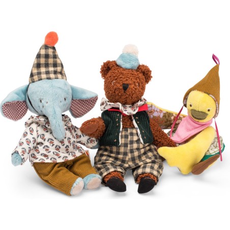 Éléphant 25 cm - Pablo - Les Minouchkas - Peluche douce française - Moulin Roty